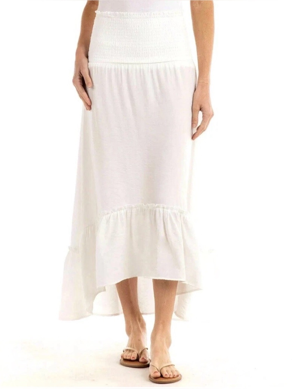 Fresh Produce Joanna White Strapless High-Low Dress or Skirt - Picture 2 of 8